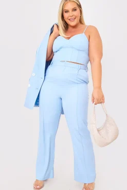 Discount Court By A Feather Straight Leg Trouser Blue