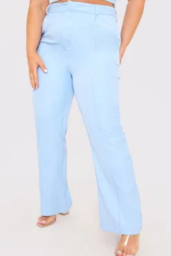 Discount Court By A Feather Straight Leg Trouser Blue