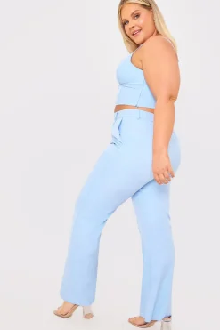 Discount Court By A Feather Straight Leg Trouser Blue