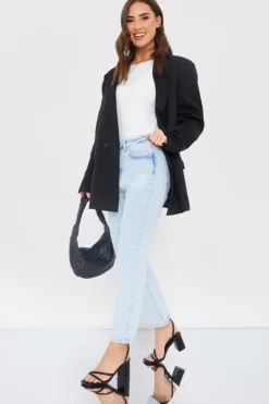 Best In The Style Strap Block Heel Black