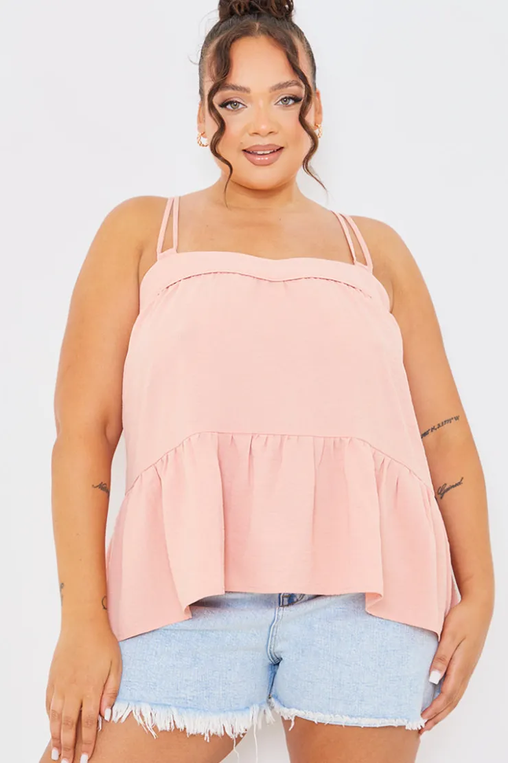 Online In the Style Strappy Smock Top Apricot
