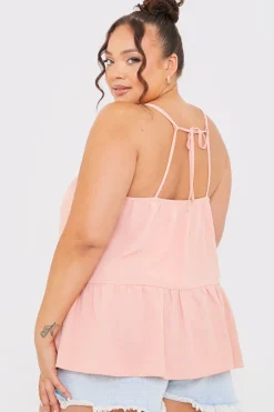 Online In the Style Strappy Smock Top Apricot