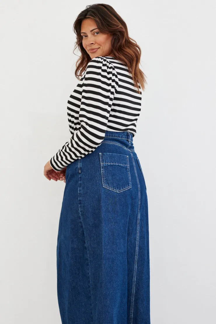Discount In The Style Striped Long Sleeve T-Shirt White