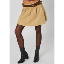 Online Urban Bliss Suede Belted Pleated Skirt