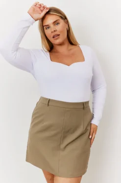 Best In The Style Sweetheart Top White