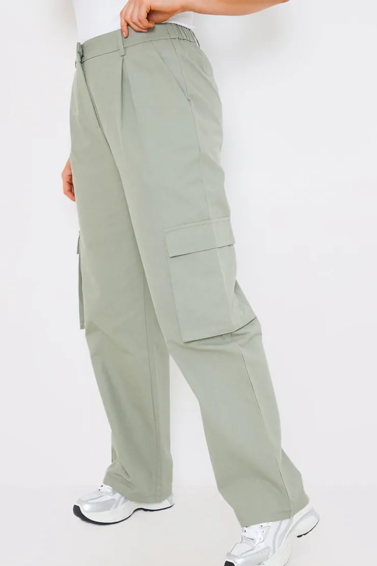 Discount In The Style Tailored Cargo Trousers Khaki