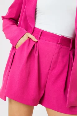 Online In the Style Tailored Co-Ord Shorts Pink