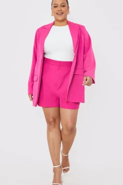 Online In the Style Tailored Co-Ord Shorts Pink