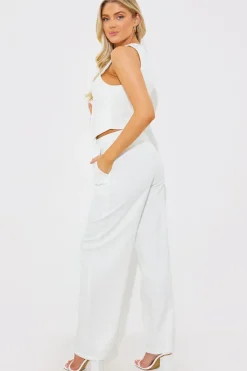 New In the Style Tailored Co-Ord Trousers White