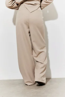 Discount In The Style Tailored High Waist Trousers Taupe