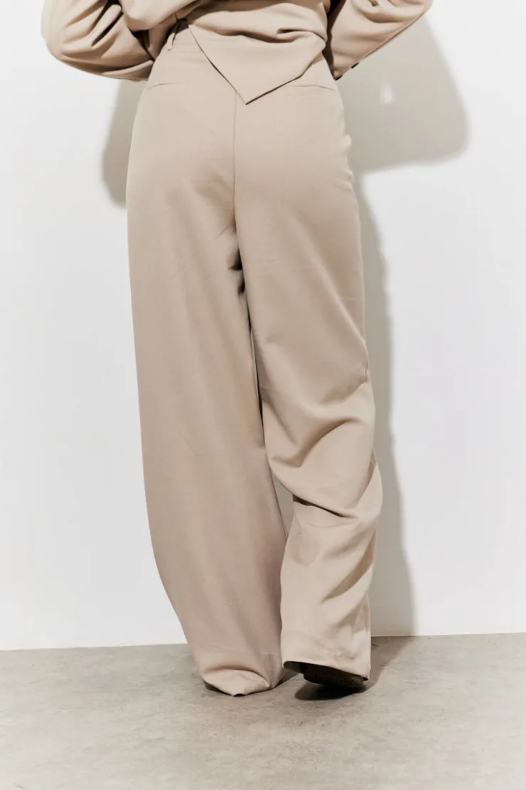 Discount In The Style Tailored High Waist Trousers Taupe