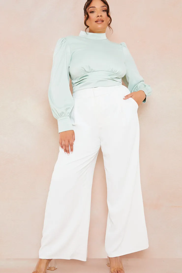 Hot In the Style Tailored Trousers White