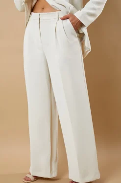 Outlet In The Style Tailored Trousers Cream