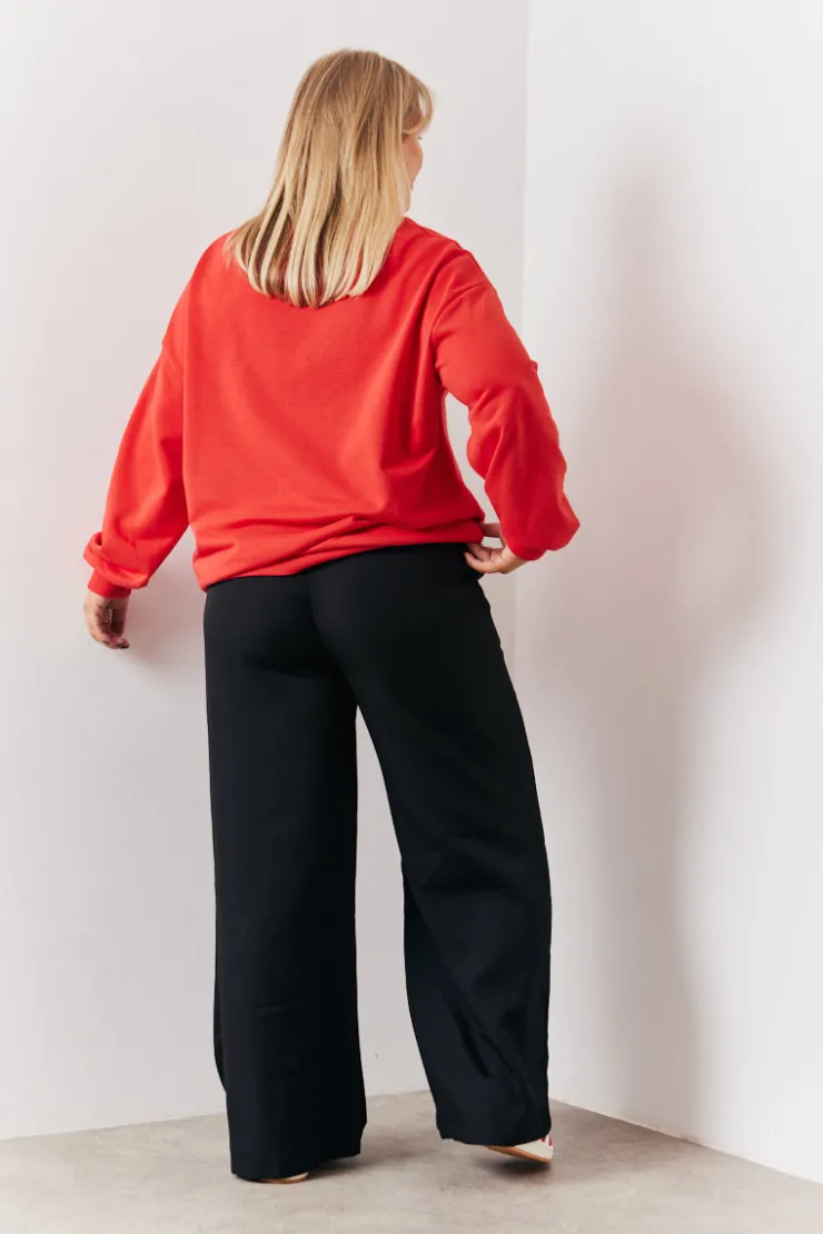 Best In The Style Tailored Wide Leg Trouser Black