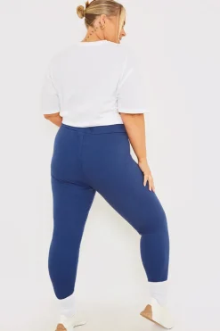 In the Style Thick Rib Leggings Navy