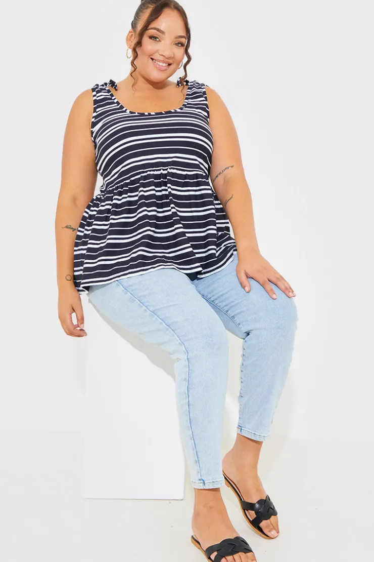 Online In The Style Tie Shoulder Smock Top