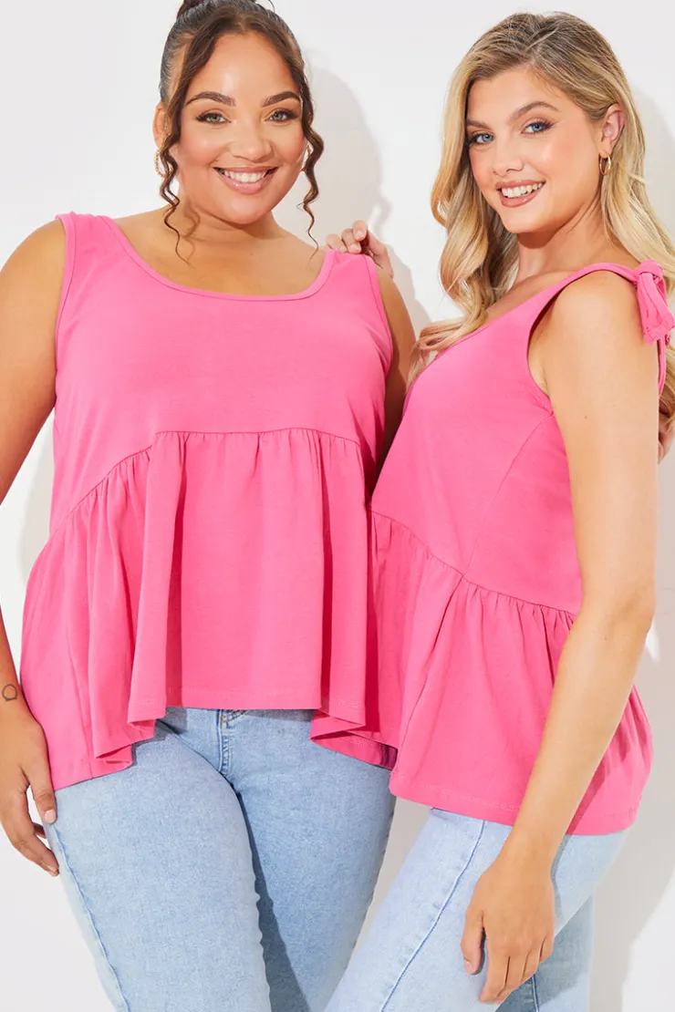 Online In The Style Tie Shoulder Smock Top