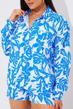 Best In the Style Tropical Co-Ord Shirt White