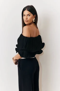 Best In The Style Ultimate Ruffle Bandeau Top Black