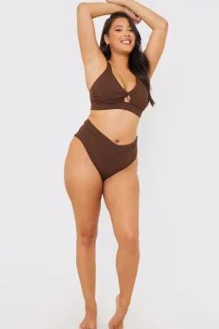 Outlet In the Style V Front Bikini Bottoms Chocolate