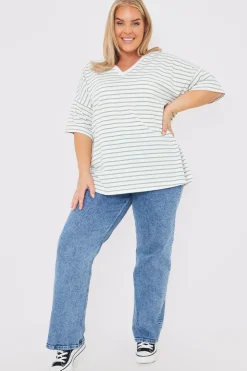 Online In the Style V Neck Oversized T-Shirt