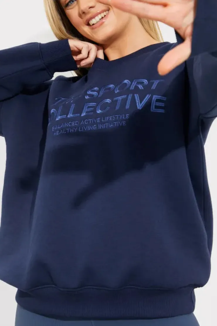 Hot In The Style V-Neck Embroidered Sport Collective Jersey Sweater