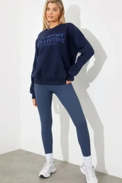 Hot In The Style V-Neck Embroidered Sport Collective Jersey Sweater