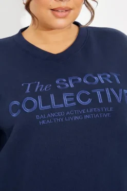 Hot In The Style V-Neck Embroidered Sport Collective Jersey Sweater