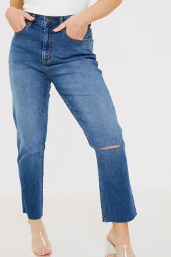 Hot In The Style WASH STRETCH STRAIGHT JEANS