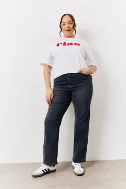 In The Style Straight Leg Jeans Washed black