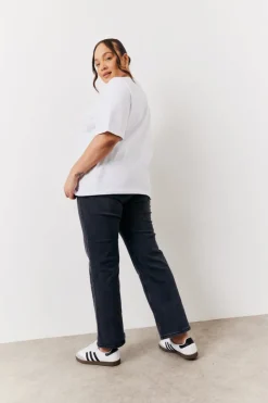 In The Style Straight Leg Jeans Washed black