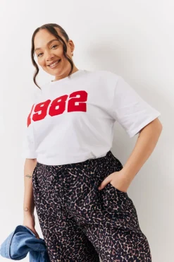 Clearance In The Style 1982 Slogan T-Shirt White