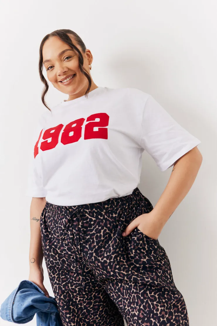 Clearance In The Style 1982 Slogan T-Shirt White