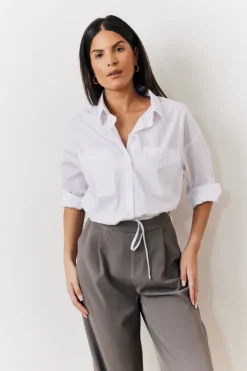 New In The Style Oversized Poplin Shirt White