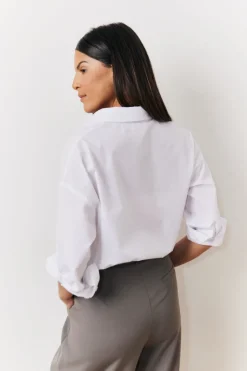 New In The Style Oversized Poplin Shirt White