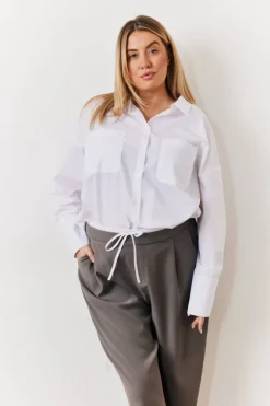 New In The Style Oversized Poplin Shirt White