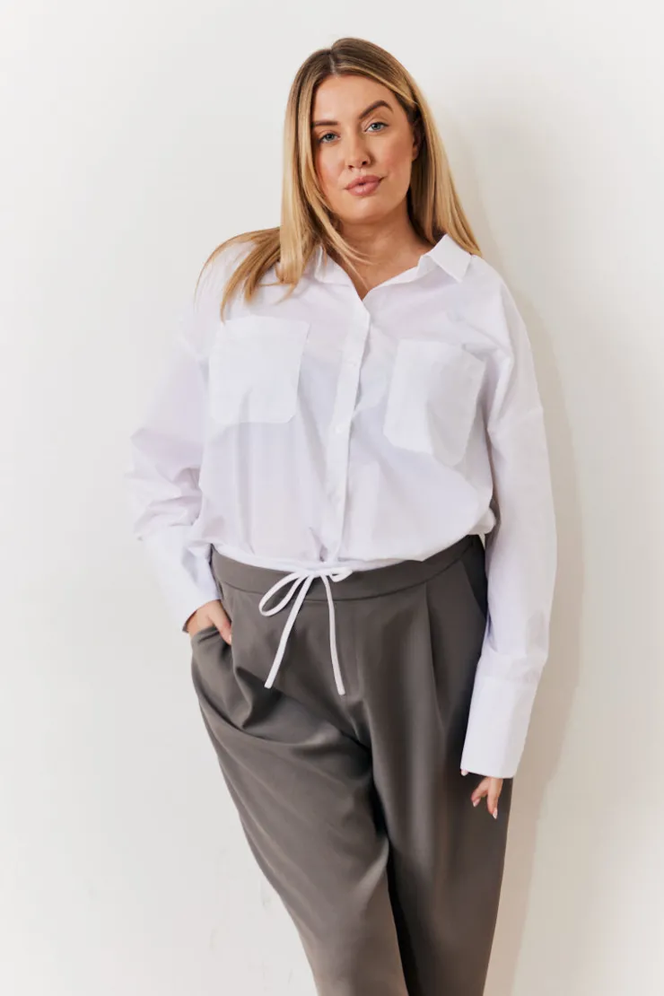 New In The Style Oversized Poplin Shirt White