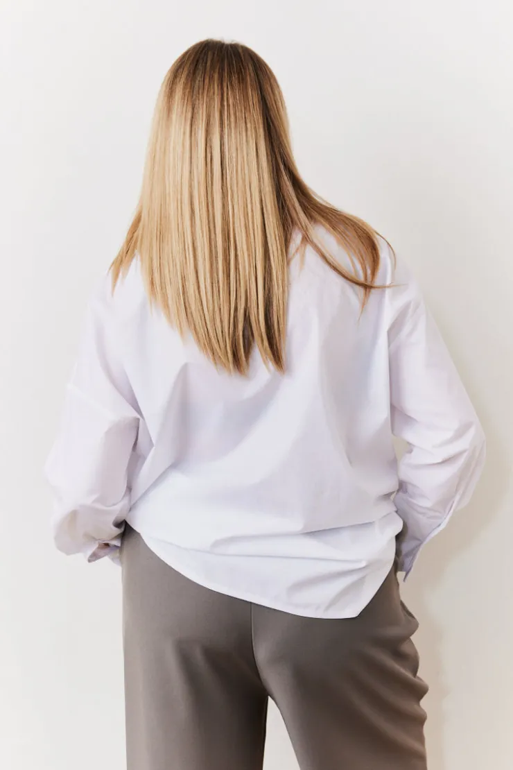 New In The Style Oversized Poplin Shirt White