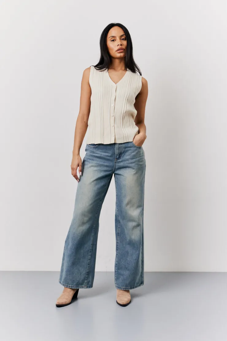 Online In The Style Wide Leg Jeans Denim