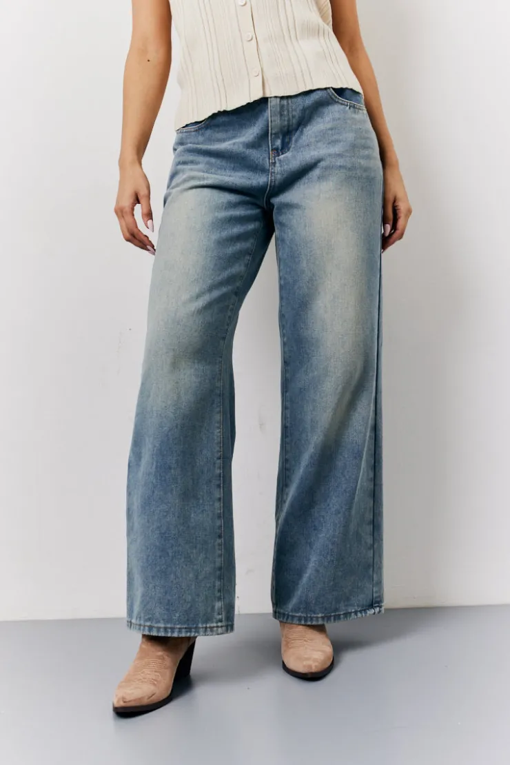 Online In The Style Wide Leg Jeans Denim