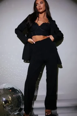 Best In The Style Wide Leg Seam Front Tailored Trouser