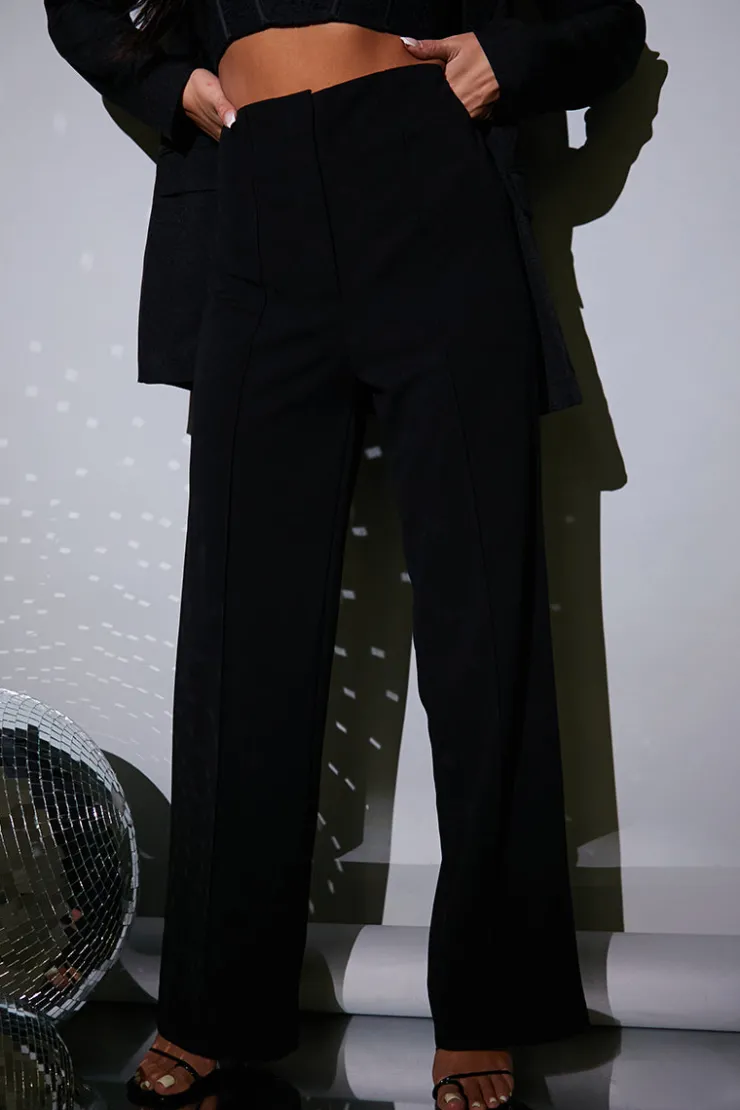 Best In The Style Wide Leg Seam Front Tailored Trouser