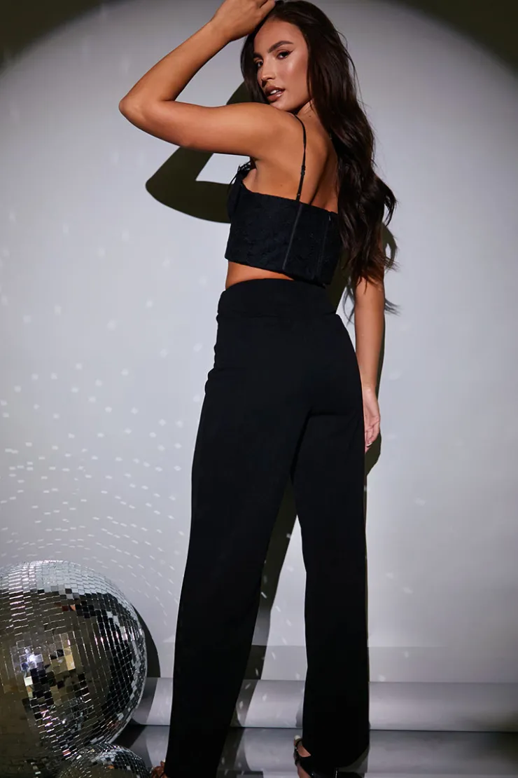 Best In The Style Wide Leg Seam Front Tailored Trouser