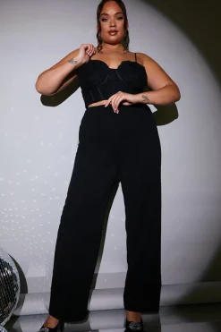 Best In The Style Wide Leg Seam Front Tailored Trouser