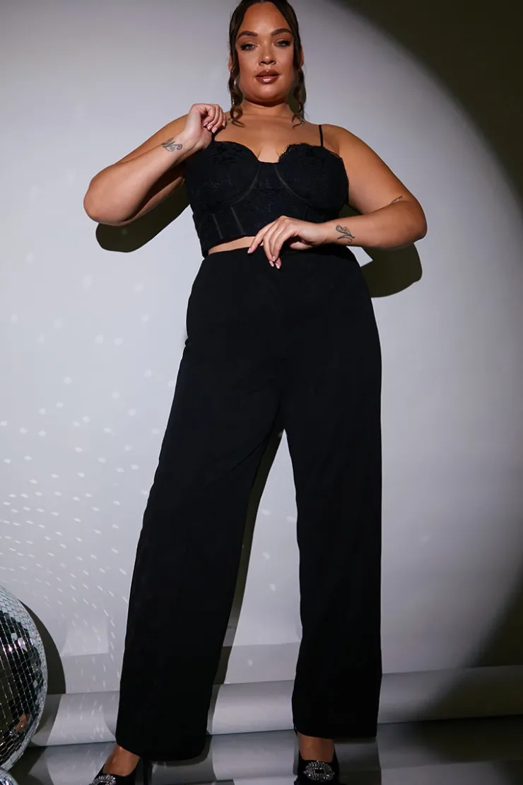 Best In The Style Wide Leg Seam Front Tailored Trouser