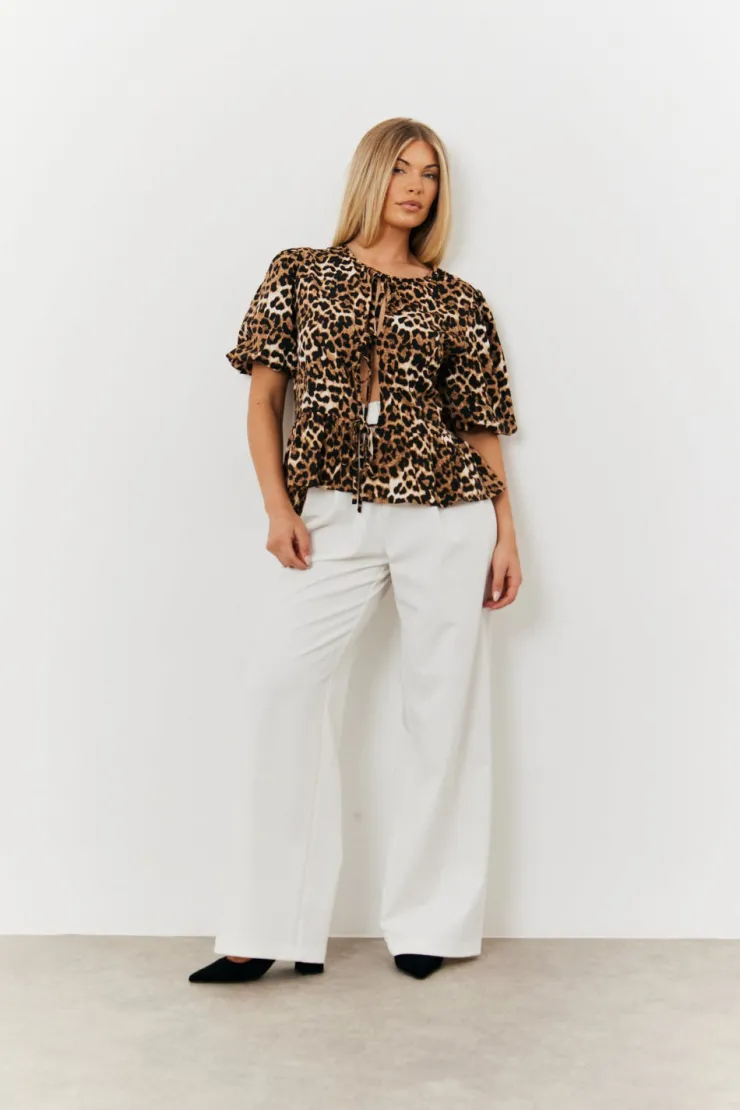 Discount In The Style Wide Leg Tailored Trouser White