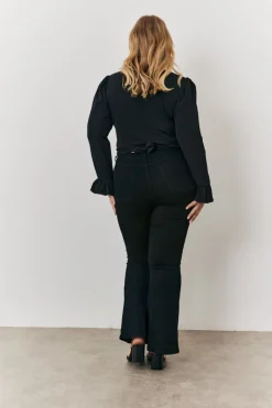 Online In the Style Wrap Blouse Black