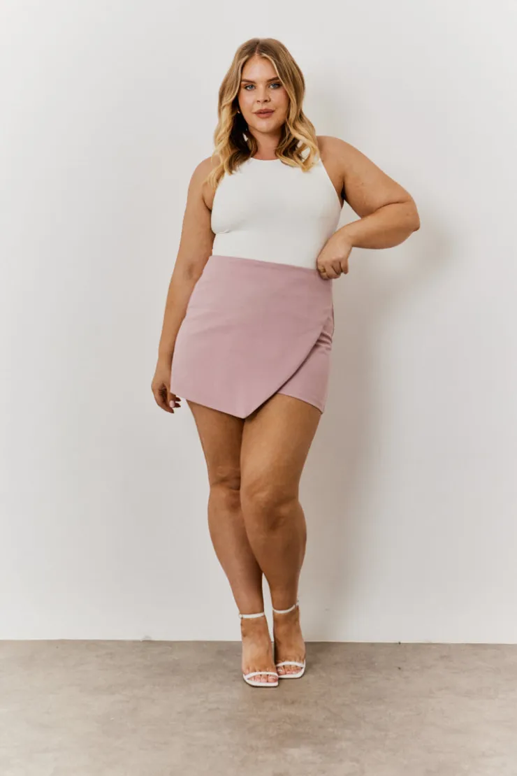 Hot In The Style Wrap Skort Lilac